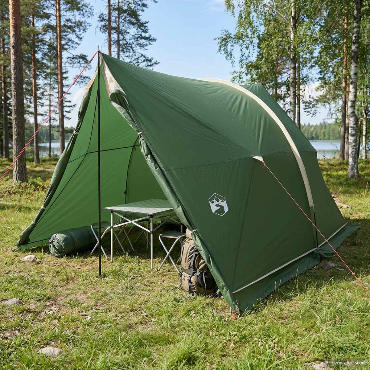 Canopy Tent Water-Resistant Green