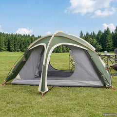 Trekking Tent with Rainfly Water-Resistant Green 2-Person
