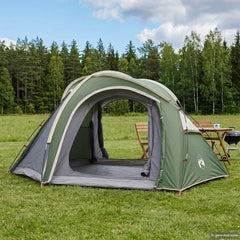 Trekking Tent with Rainfly Water-Resistant Green 3-Person