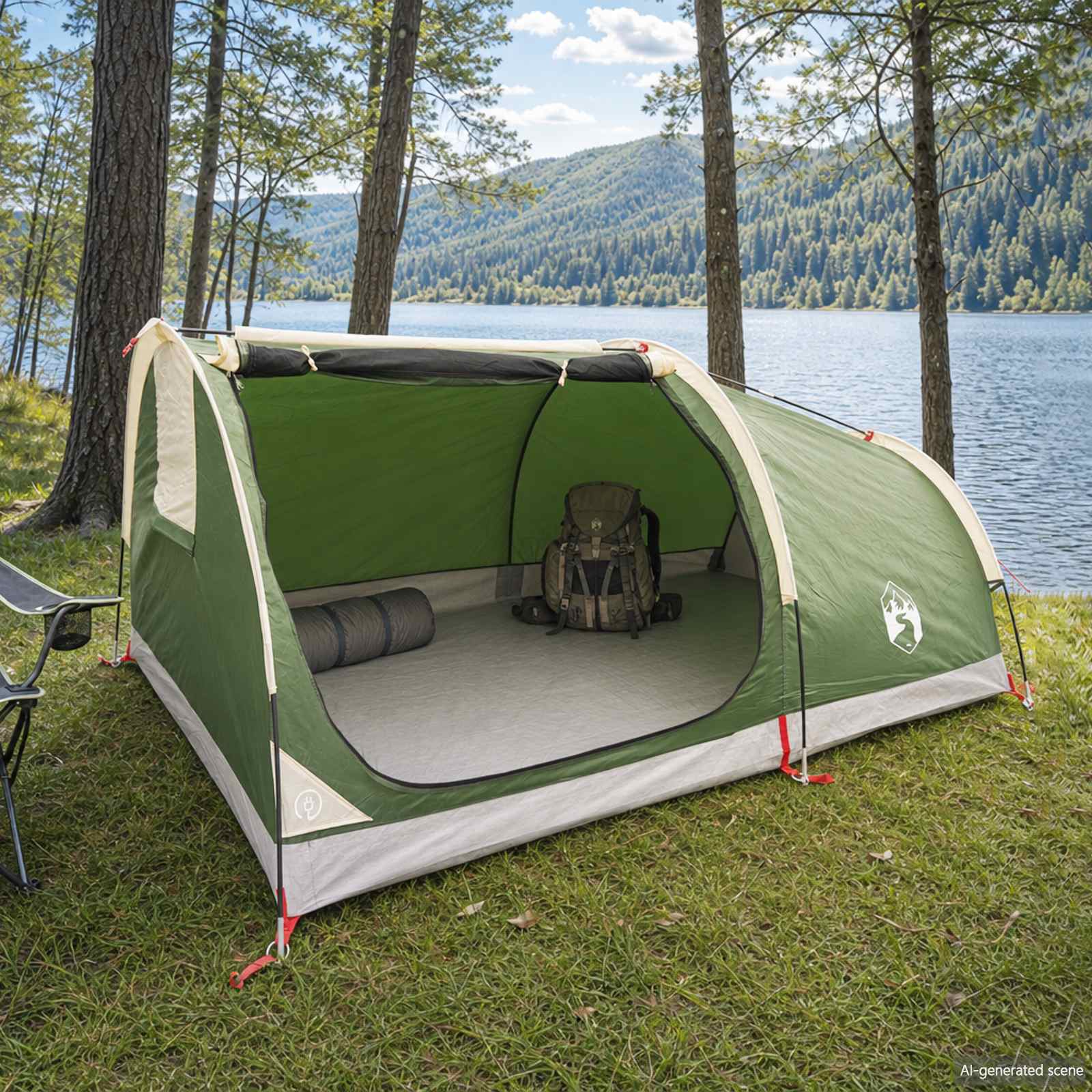 Hiking Tent Water-Resistant Green