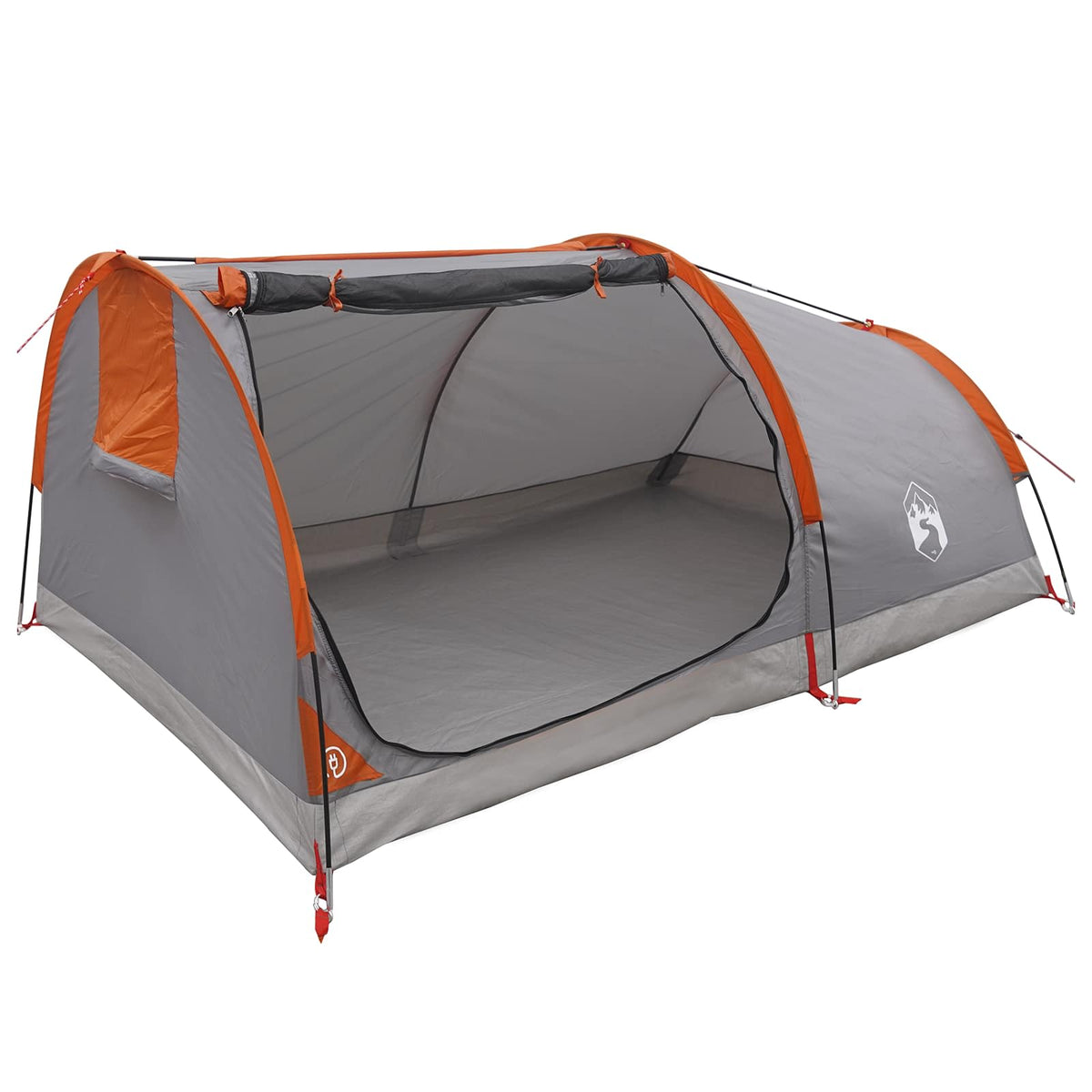 Hiking Tent Water-Resistant Grey and orange