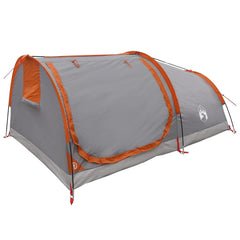 vidaXL Hiking Tent Water-Resistant 2-Person Grey and Orange 3