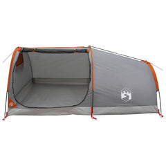vidaXL Hiking Tent Water-Resistant 2-Person Grey and Orange 4