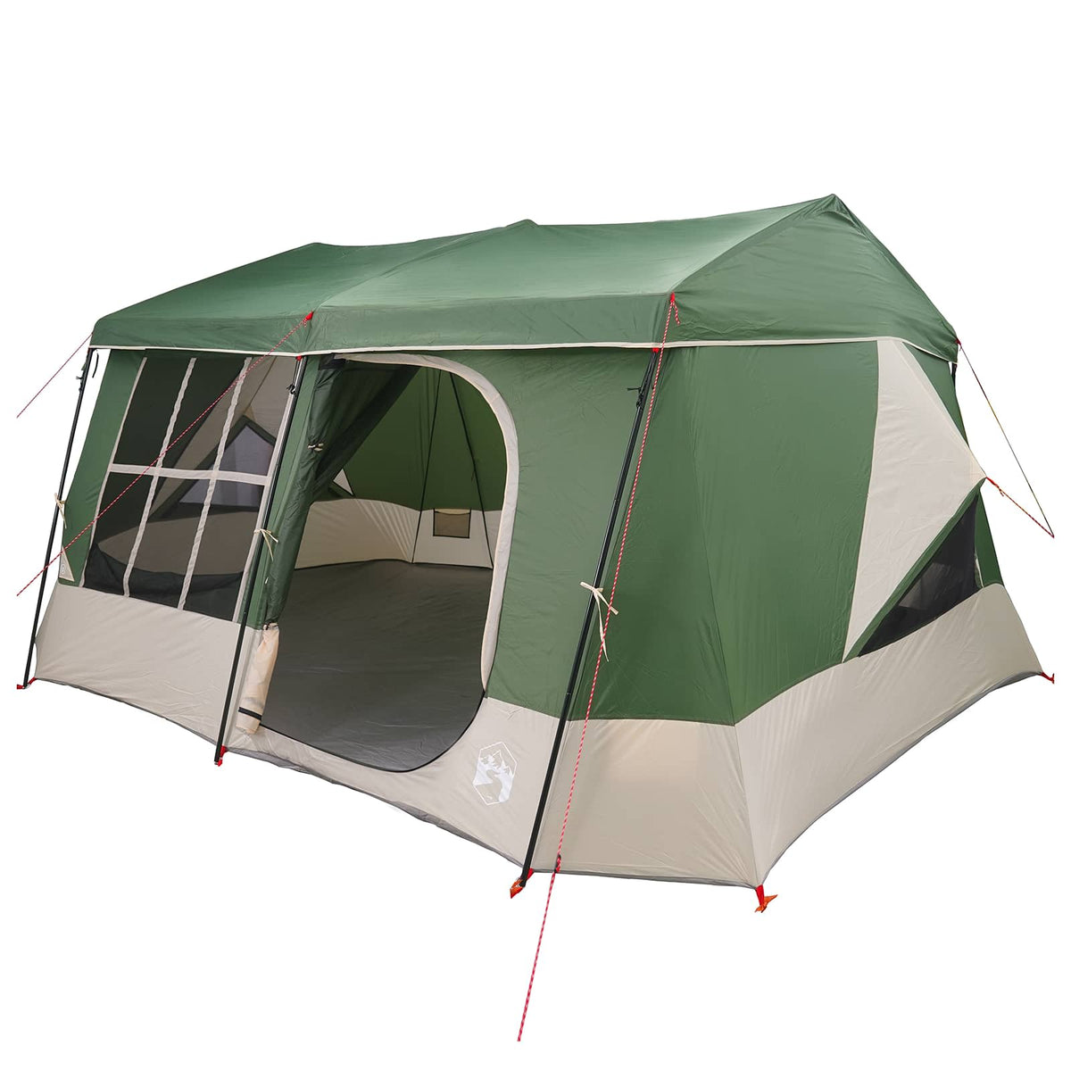 Family Tent with Rainfly Water-resistant 9-Person Green