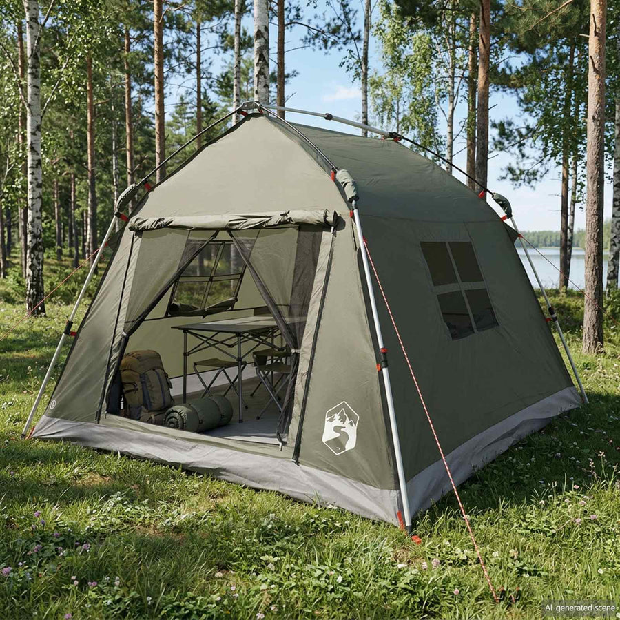 Instant Tent Water-resistant Army green 2-Person