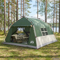 Instant Tent Water-resistant Green 4-Person