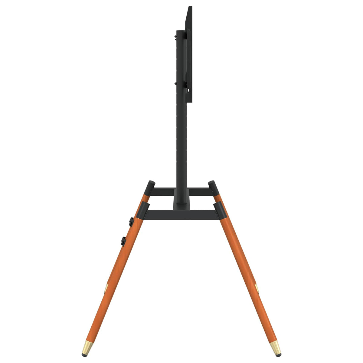 TV Tripod Stand for 37-65 Inch Screen Max VESA 400x400 mm 40 kg Black and dark walnut spray with 4 legs (compact vertical bars)