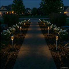 vidaXL Outdoor Solar Lights with Ground Spike 24 pcs Warm White 3