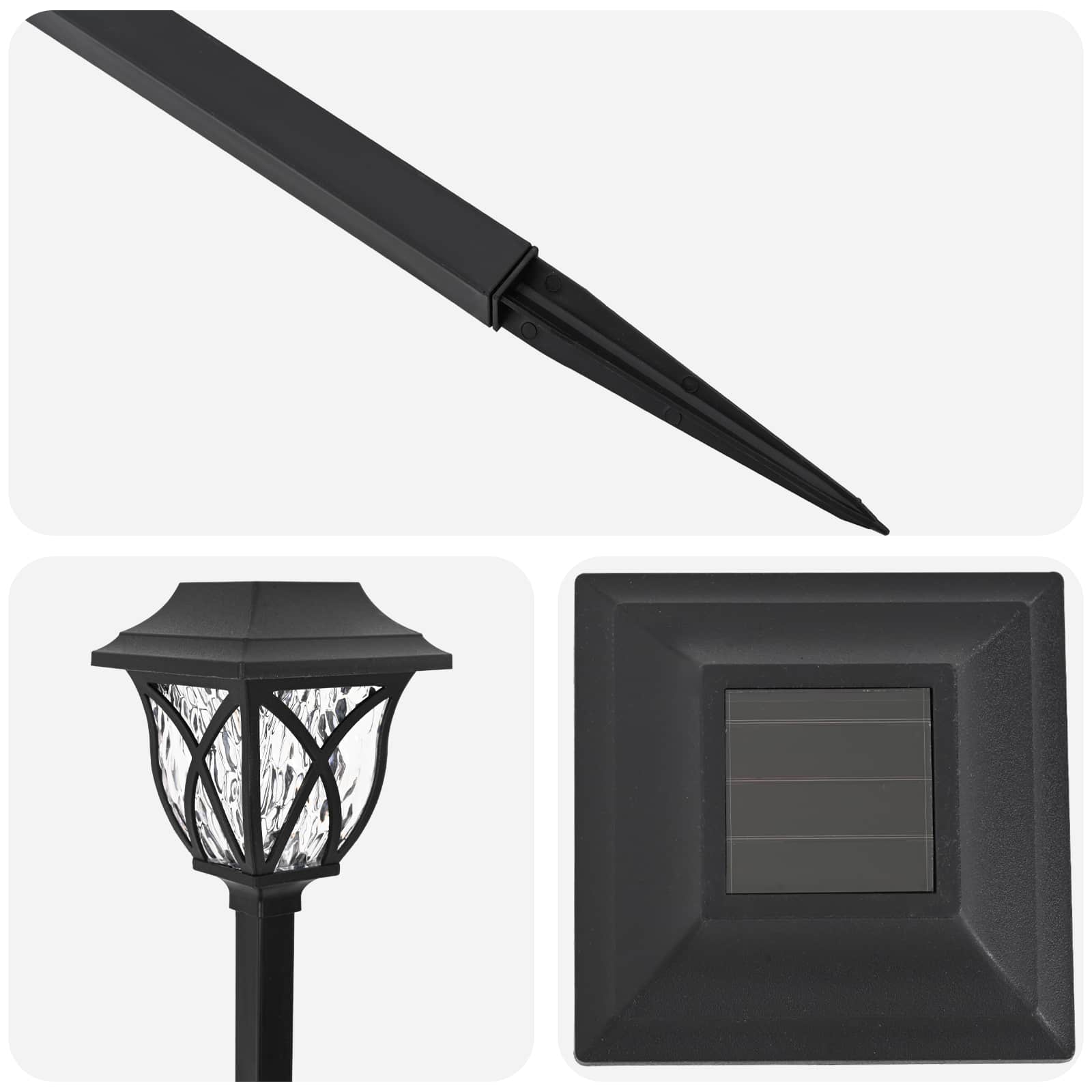 vidaXL Outdoor Solar Lights with Ground Spike 12 pcs Warm White 42 cm 5