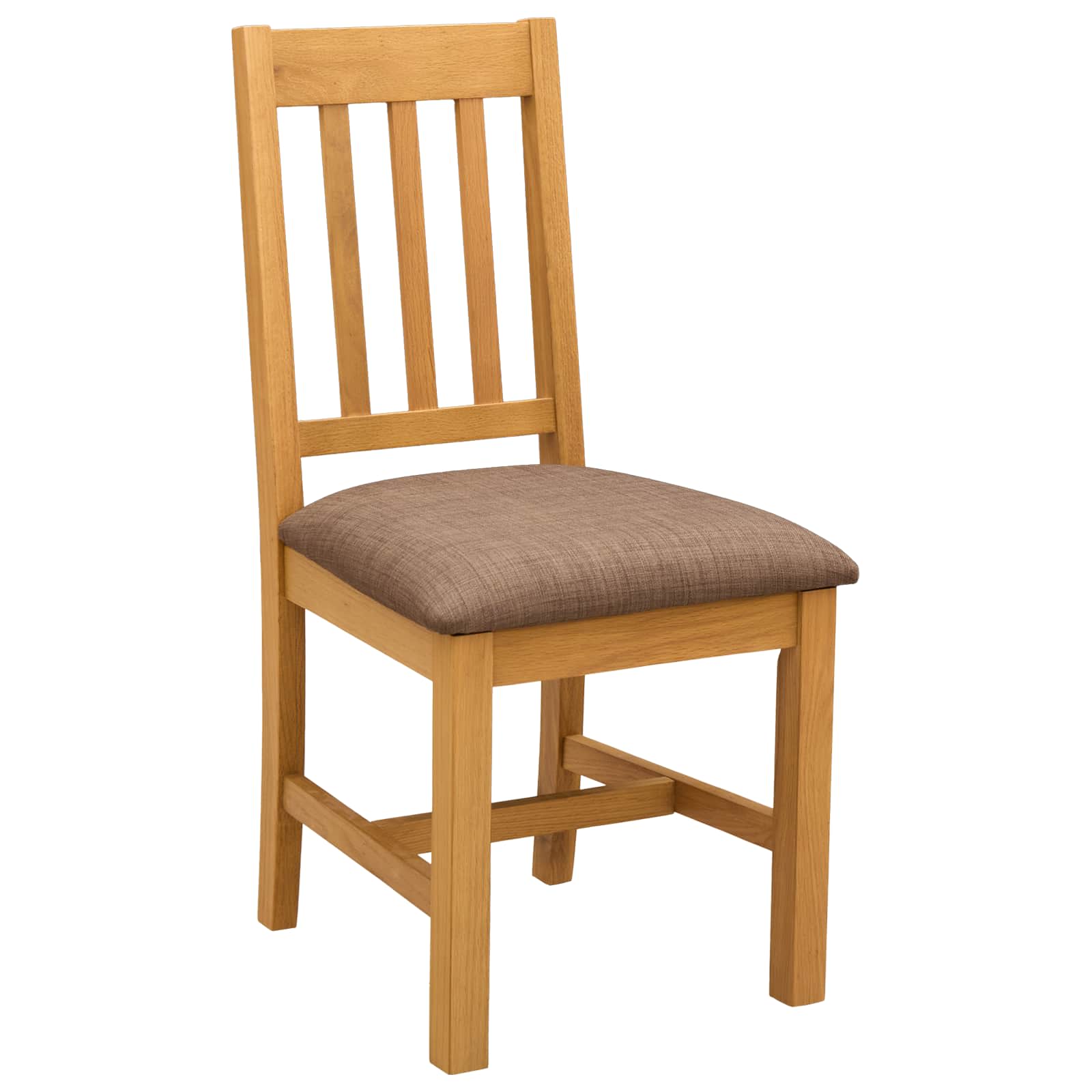 vidaXL Dining Chair VENLO 2 pcs Solid Oak Wood Natural and Grey 2