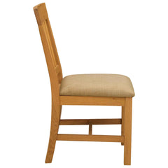vidaXL Dining Chair 2 pcs Solid Oak Wood Beige 45 x 59 x 92 cm 4