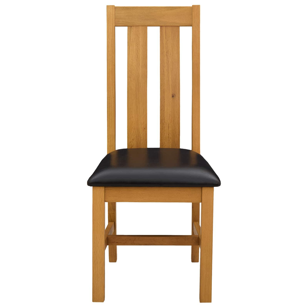 Dining Chair BERGEN 2 pcs Solid Oak Wood 45 x 54 x 100 cm Black