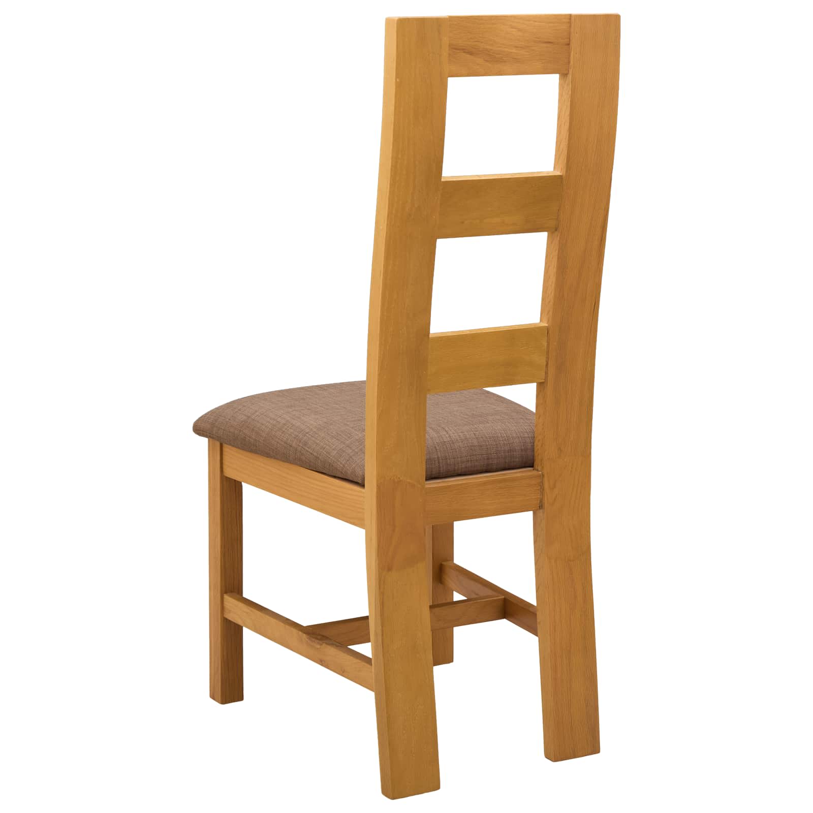 vidaXL Dining Chair 2 pcs Solid Oak Wood Grey 45 x 51 x 105 cm 5