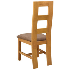 vidaXL Dining Chair 2 pcs Solid Oak Wood Grey 45 x 51 x 105 cm 5