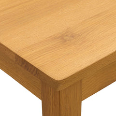 vidaXL Dining Table 110 x 75 x 75 cm Solid Oak Wood Natural 6