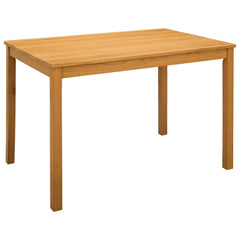 vidaXL Dining Table 110 x 75 x 75 cm Solid Oak Wood Natural 2