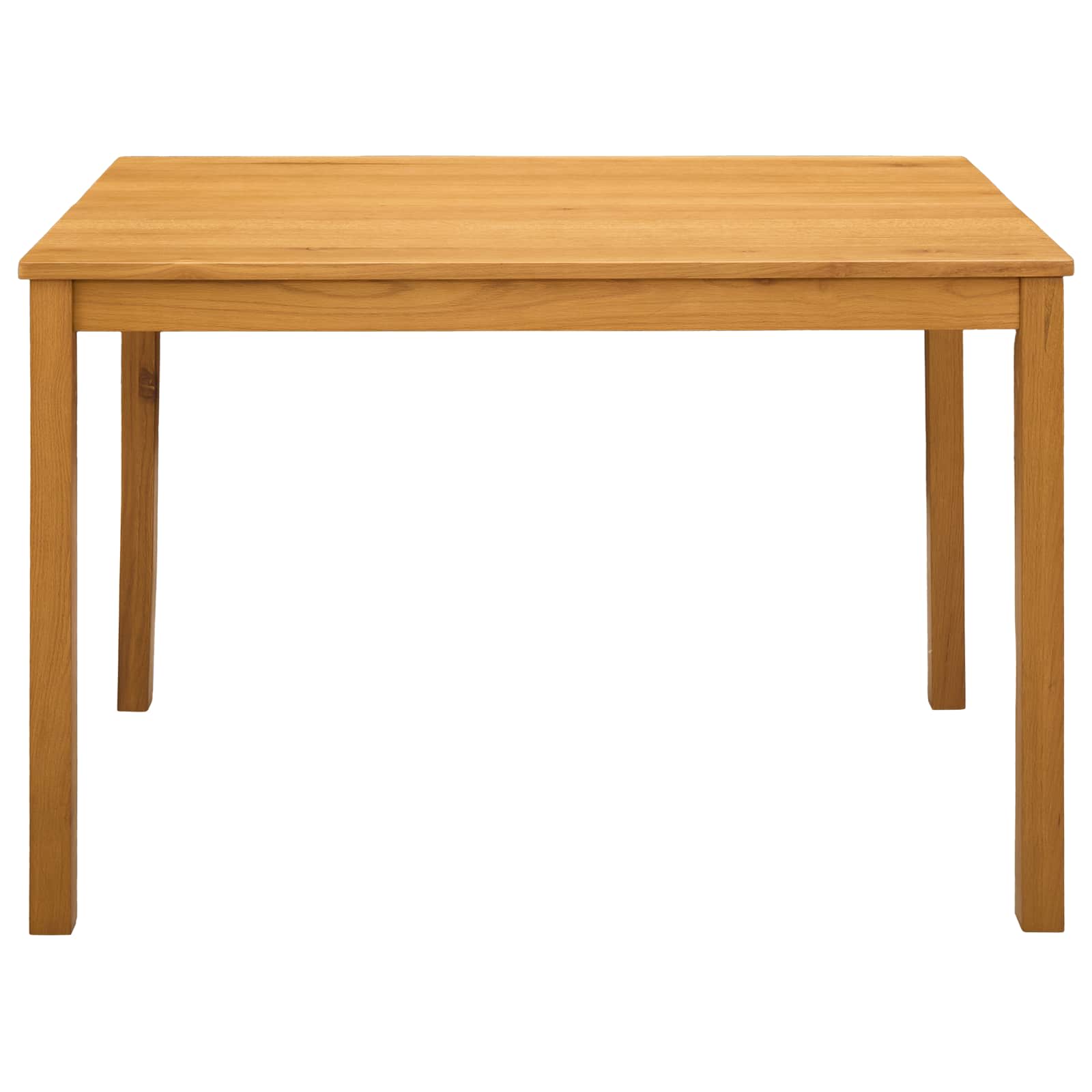 vidaXL Dining Table 110 x 75 x 75 cm Solid Oak Wood Natural 3