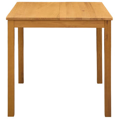 vidaXL Dining Table 110 x 75 x 75 cm Solid Oak Wood Natural 4