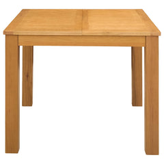 vidaXL Dining Table 90 x 90 x 75 cm Solid Oak Wood Natural Square 4