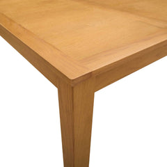 vidaXL Dining Table 150 x 85 x 75 cm Solid Oak Wood Natural 5