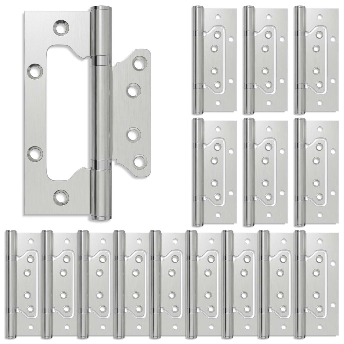 Hinge 100 x 78 x 13 mm Silver Steel 5 inches Non-mortise butt hinge