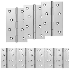 vidaXL Hinge 48 pcs 89 x 54 x 5 mm Silver Steel 2