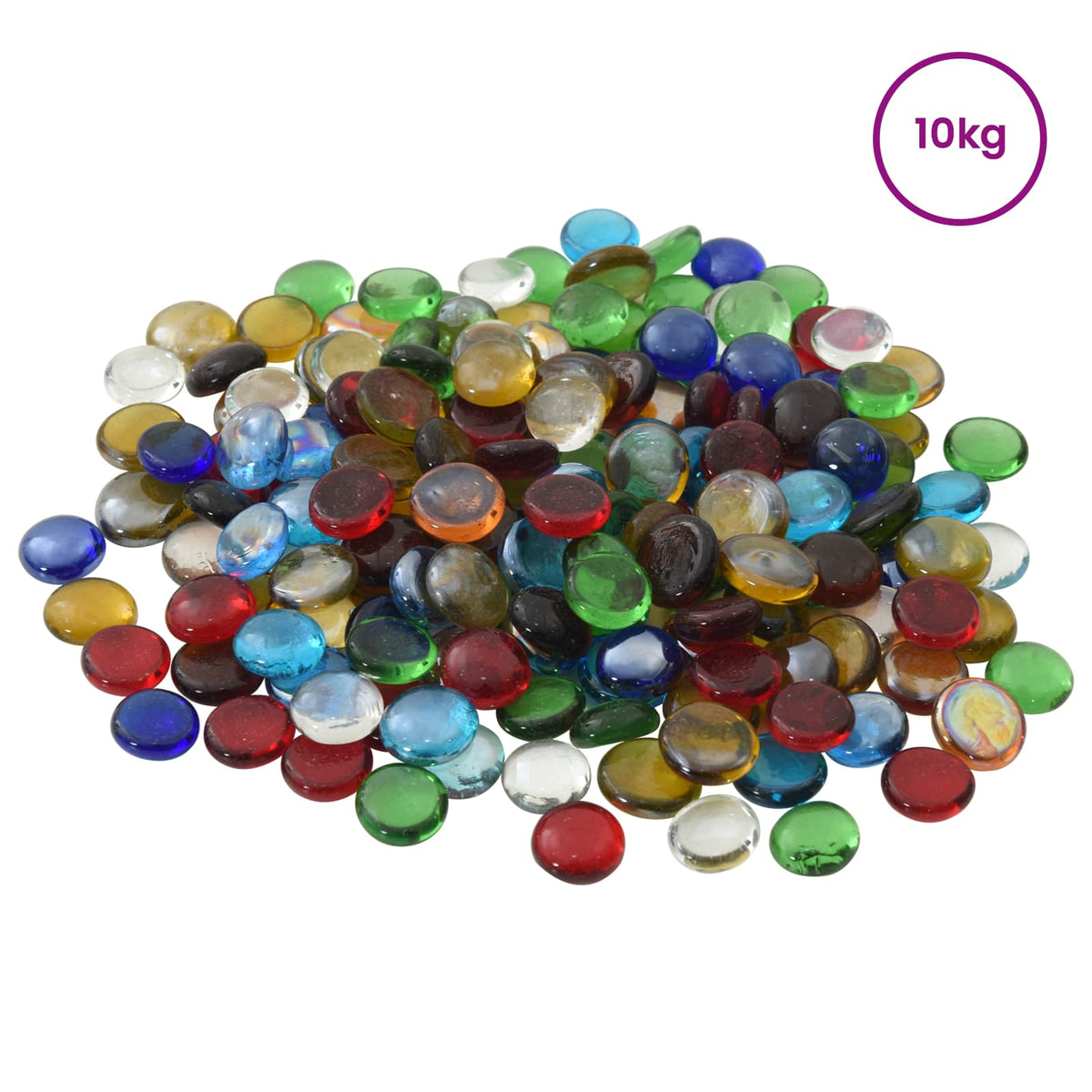 Glass Nugget 17-19 Glass 10 kg (1900-2100 pcs) Multicolour