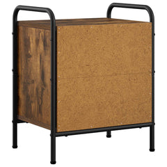 Bedside Cabinet Smoked Oak Engineered Wood, image 6