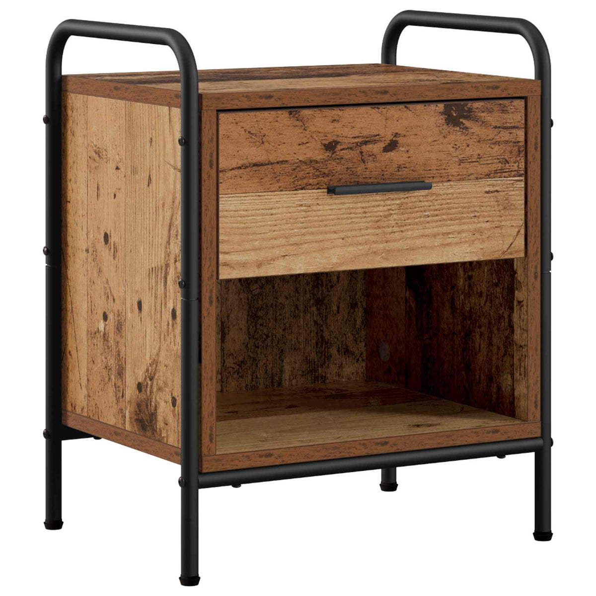 Bedside Cabinet Old Wood Engineered Wood, image 2