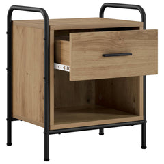 Bedside Cabinet Artisan Oak Engineered Wood, image 3