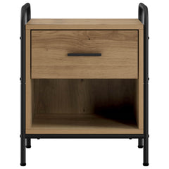 Bedside Cabinet Artisan Oak Engineered Wood, image 4