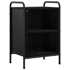 vidaXL Bedside Cabinet Black Oak 40 x 30 x 60 cm Engineered Wood 2