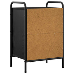 vidaXL Bedside Cabinet Black Oak 40 x 30 x 60 cm Engineered Wood 5