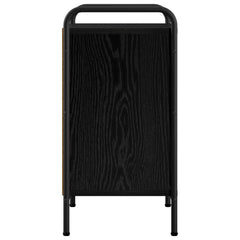 vidaXL Bedside Cabinet Black Oak 40 x 30 x 60 cm Engineered Wood 4