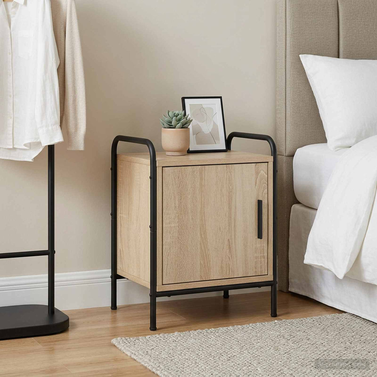 Bedside Cabinet Engineered Wood in Sonoma Oak
