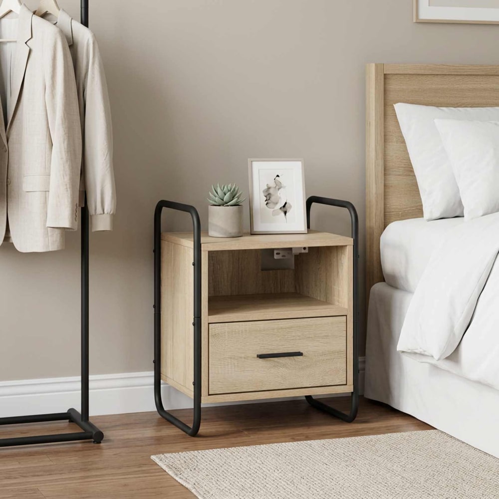 Hanging Bedside Cabinet 40 x 30 x 50 cm Sonoma oak 1