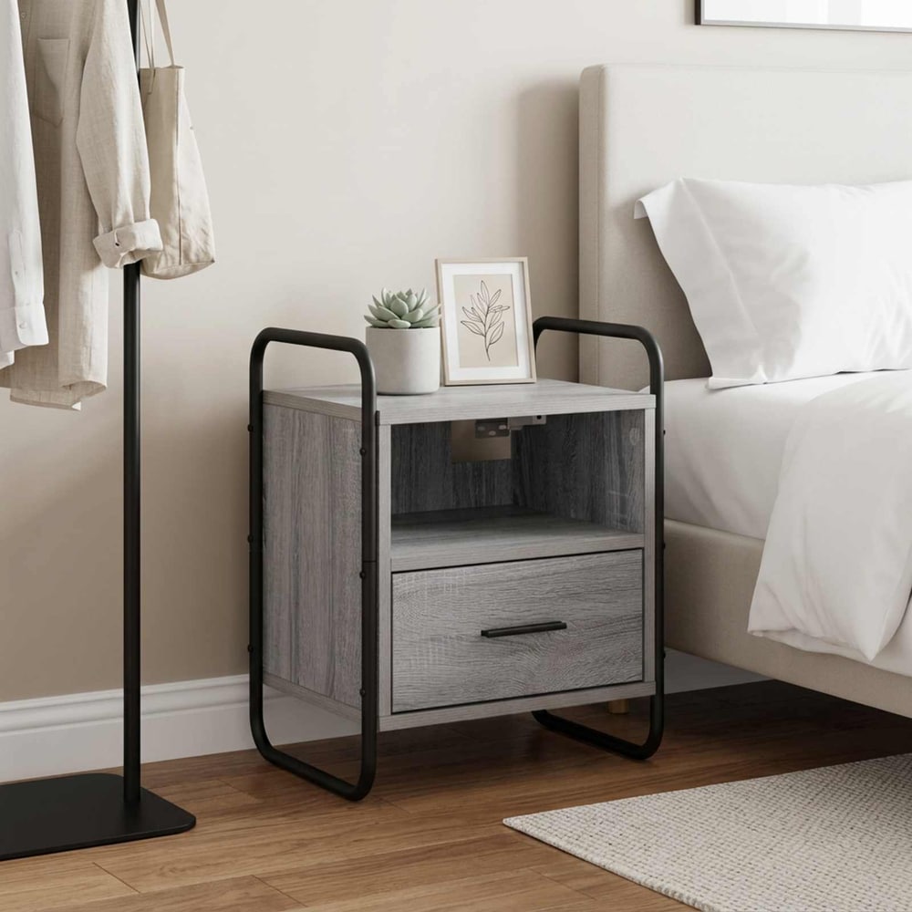 Hanging Bedside Cabinet 40 x 30 x 50 cm Grey sonoma 1