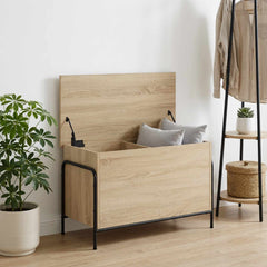 Storage Box Engineered Wood 80 x 40 x 49.5 cm Sonoma oak