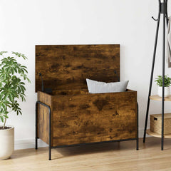 Storage Box Engineered Wood 80 x 40 x 49.5 cm Smoked oak
