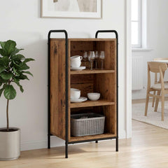Sideboard 40 x 33 x 80.5 cm Engineered Wood with 2 Shelves Old wood