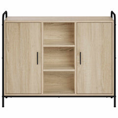 Sideboard 98.5 x 33 x 81 cm Engineered Wood Sonoma oak with 2 door & 2 shelves