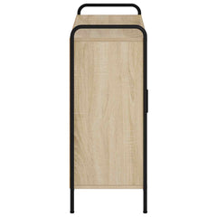 Sideboard 98.5 x 33 x 81 cm Engineered Wood Sonoma oak with 2 door & 2 shelves