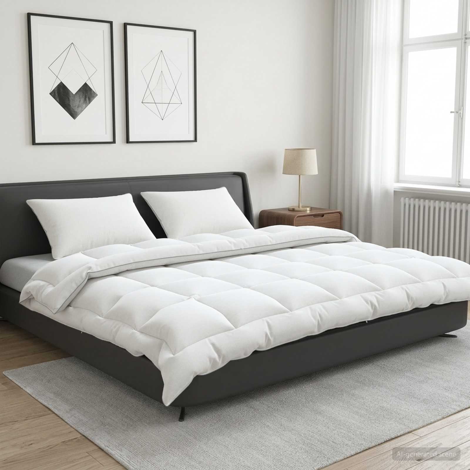 vidaXL Duvet 200x220 cm Winter 450 GSM Australian Wool White 1