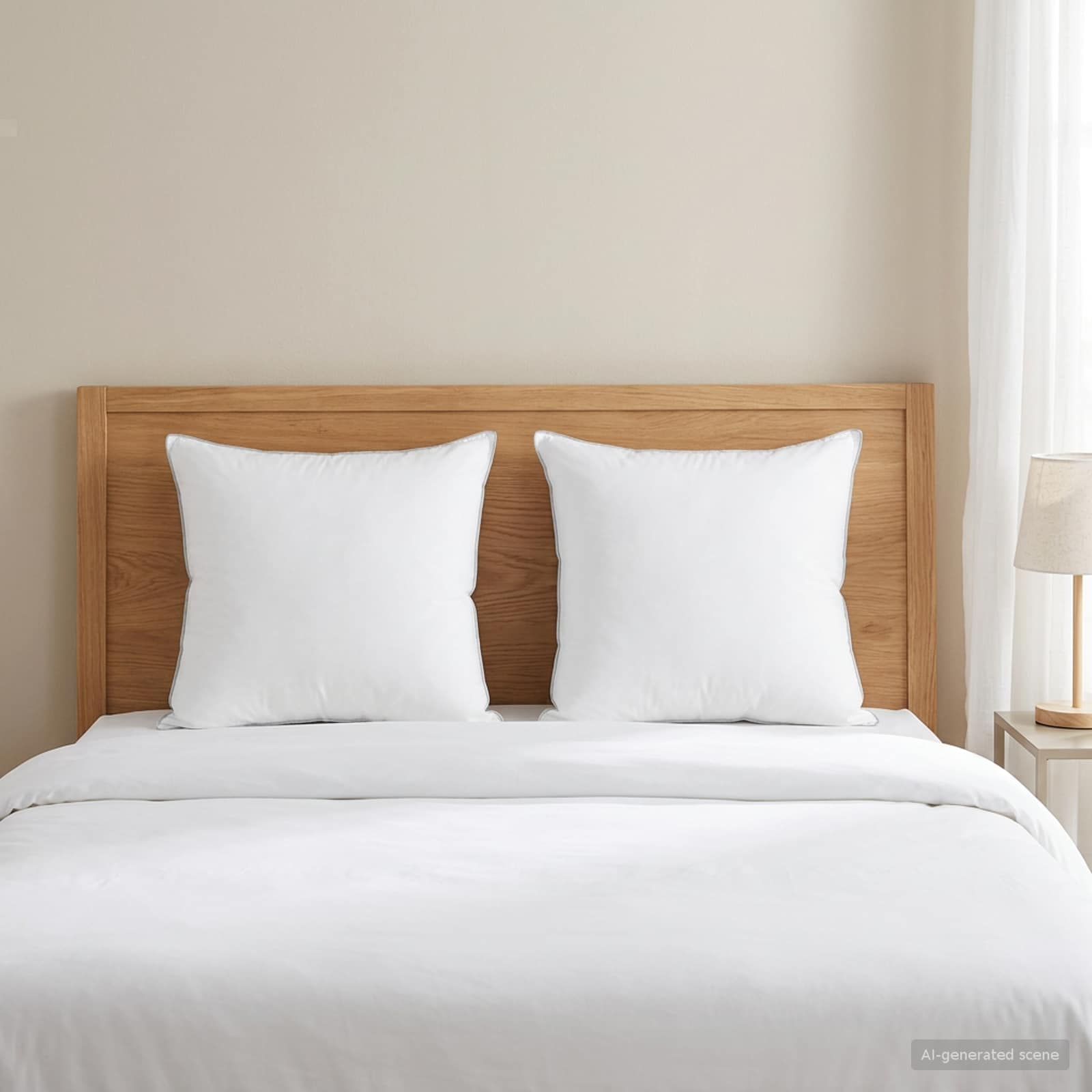 vidaXL Pillow 2 pcs 60 x 60 cm Australian Wool White 1