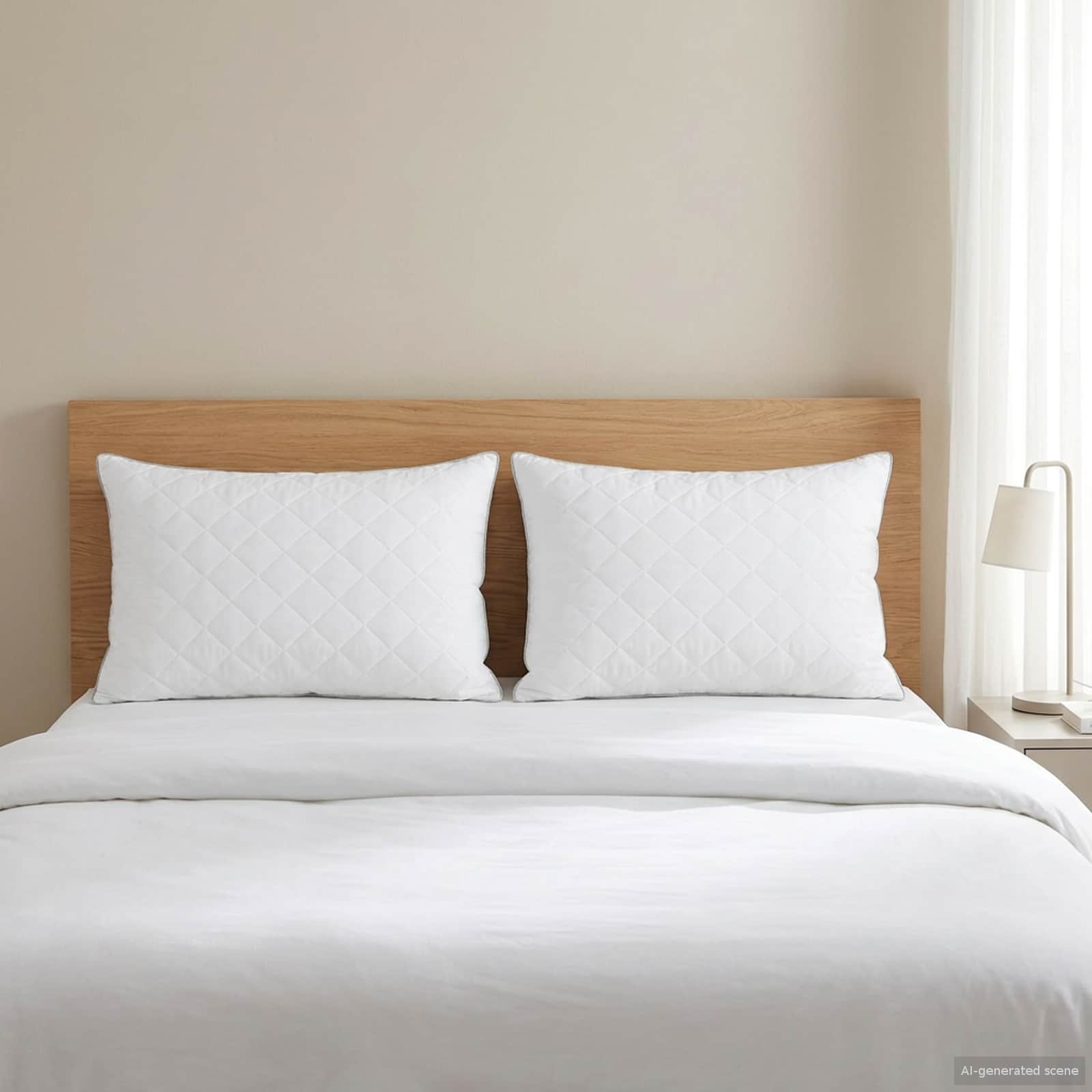 vidaXL Pillow FULDA 2 pcs 40 x 80 cm 100% Goose Down & Feather White 1