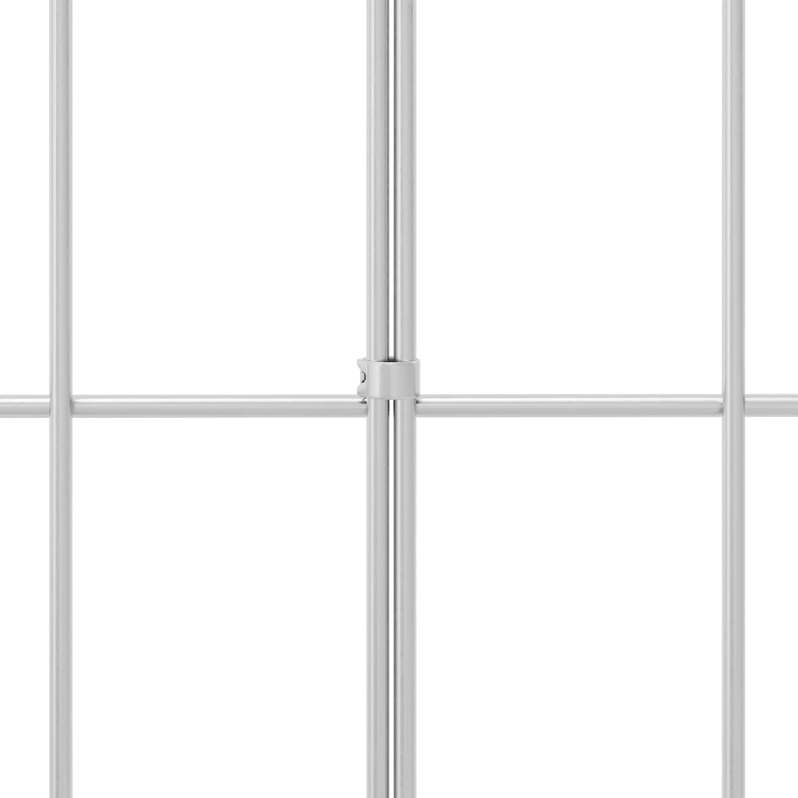 vidaXL Garden Fence Panel 12 pcs 100 x 30 cm Galvanised Steel Silver 6