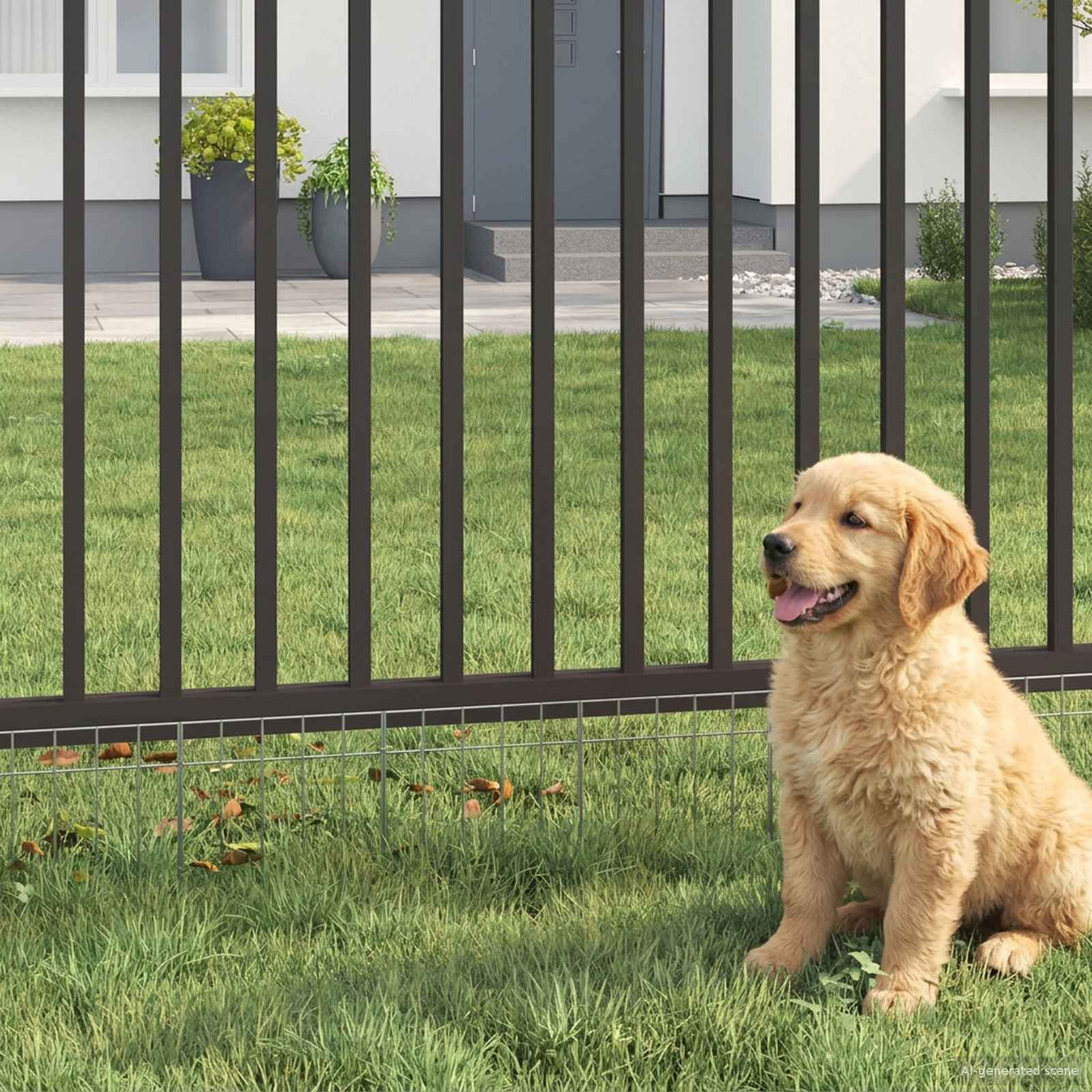 vidaXL Garden Fence Panel 25 x 30 cm Galvanised Steel Silver