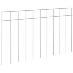 vidaXL Garden Fence Panel 24 pcs 50 x 30 cm Galvanised Steel Silver 2