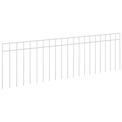 vidaXL Garden Fence Panel 12 pcs 100 x 30 cm Galvanised Steel Silver 2