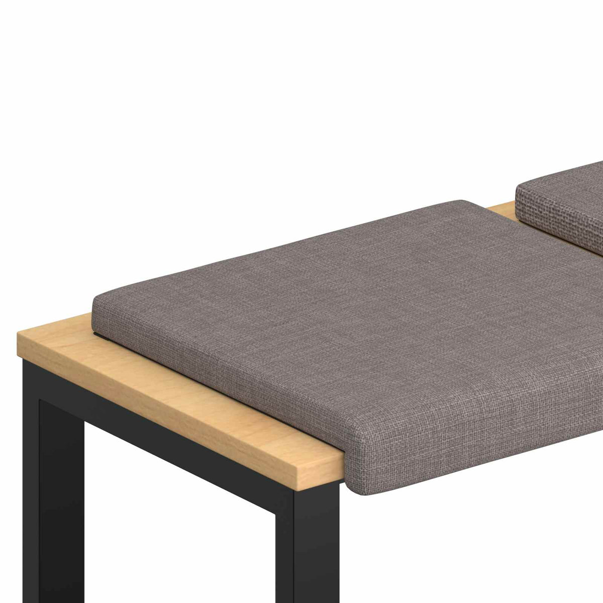 vidaXL Bench Cushion 4 pcs Fabric Taupe Depth 35 cm 2